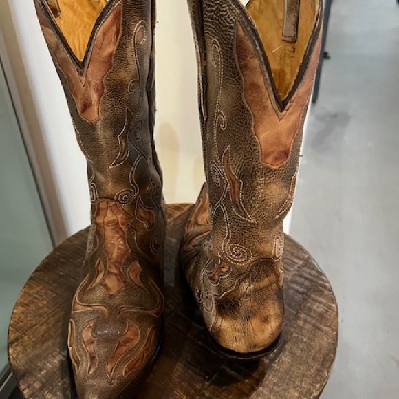 Corral Brown and Tan Western Cowboy Boots - Picture 4 of 5